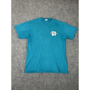 Trader Joe's Shirt Mens Medium Teal Short‎ Sleeve Cotton Crew Member Rare Tee